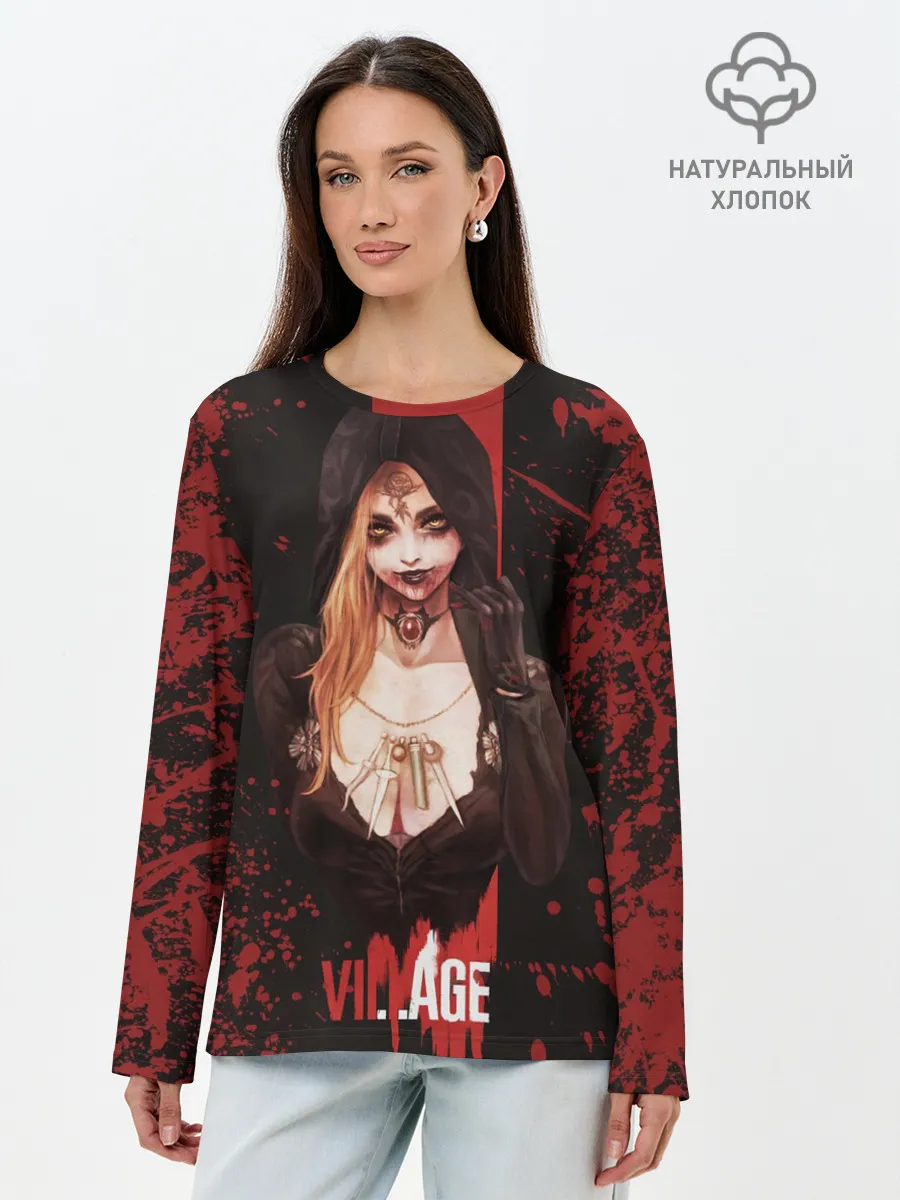 Лонгслив женский. Хлопок / Resident Evil Village