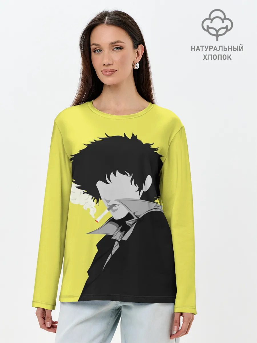 Лонгслив женский. Хлопок / Cowboy Bebop. Спайк Шпигель