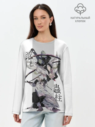 Лонгслив женский. Хлопок / Шинобу и Мицури Kimetsu no Yaiba