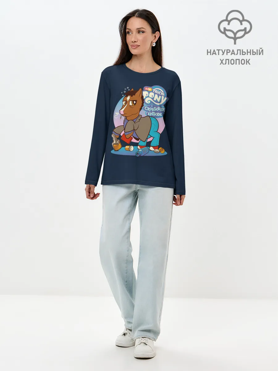 Лонгслив женский. Хлопок / Pony x Bojack