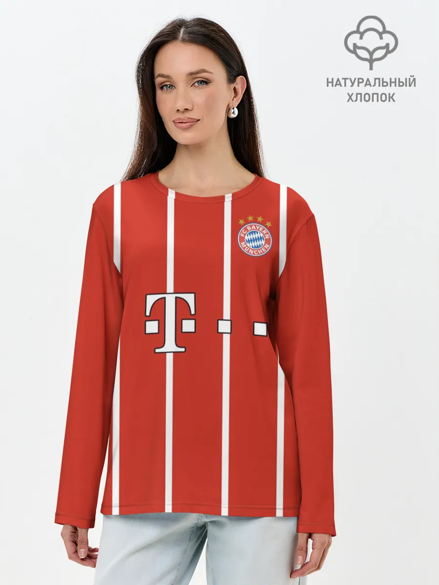 Лонгслив женский. Хлопок / Роберт Левандовски 9