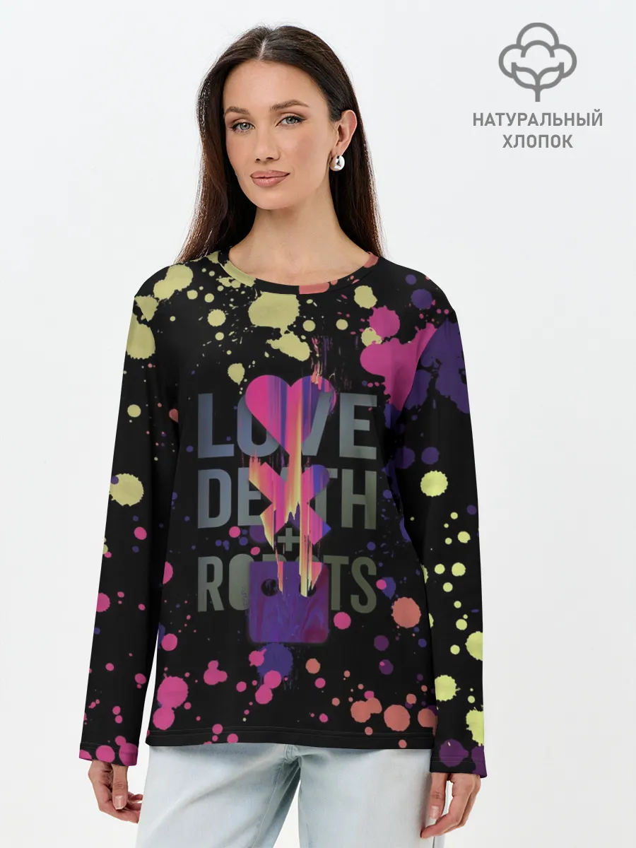 Лонгслив женский. Хлопок / Love, Death and Robots