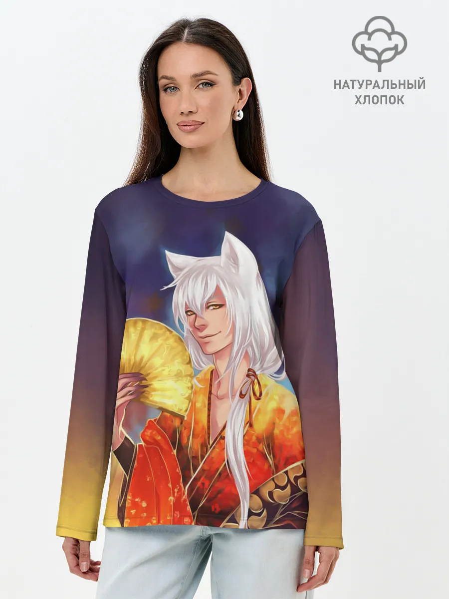 Лонгслив женский. Хлопок / Томоэ