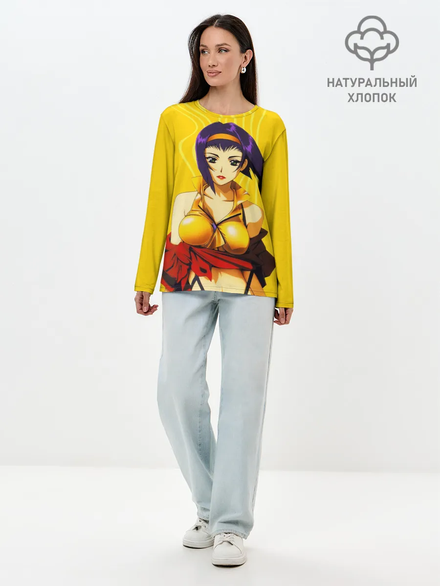 Лонгслив женский. Хлопок / Cowboy Bebop. Фэй Валентайн