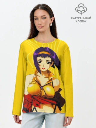 Лонгслив женский. Хлопок / Cowboy Bebop. Фэй Валентайн
