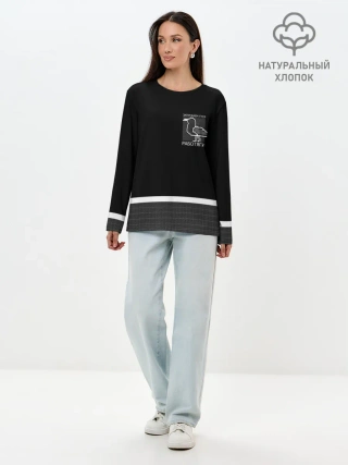 Лонгслив женский. Хлопок / Работяги