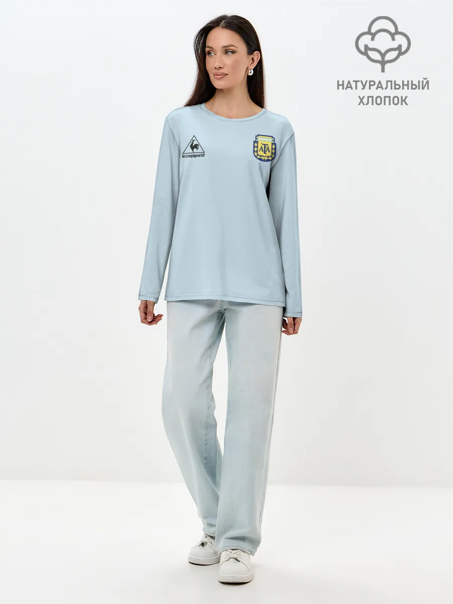 Лонгслив женский. Хлопок / Диего Марадона