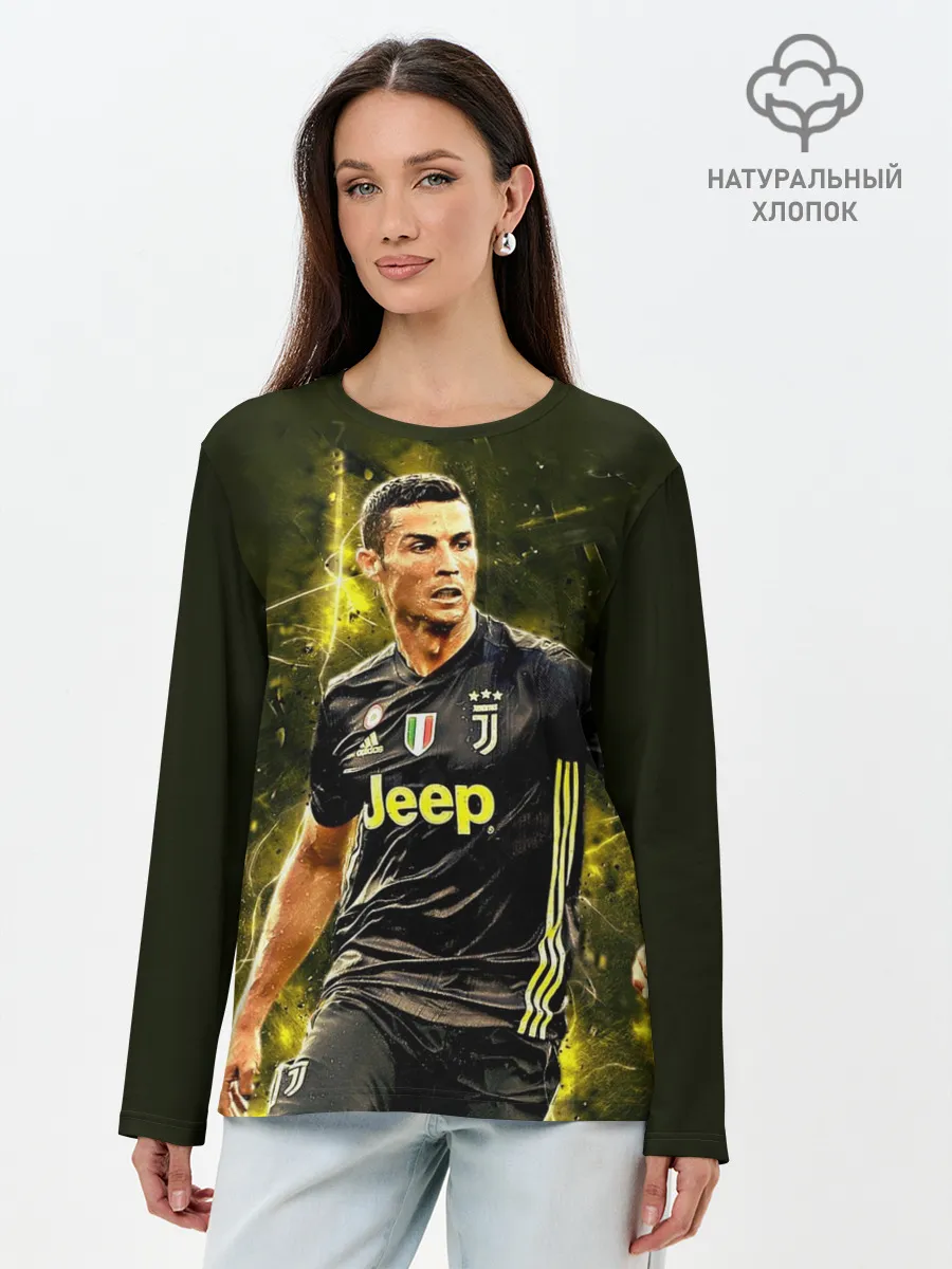 Лонгслив женский. Хлопок / Cristiano Ronaldo
