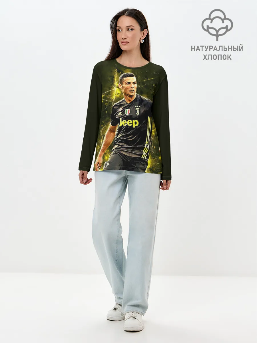 Лонгслив женский. Хлопок / Cristiano Ronaldo