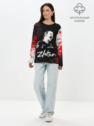 Лонгслив женский. Хлопок / ЗЛАТАН ИБРАГИМОВИЧ / ZLATAN