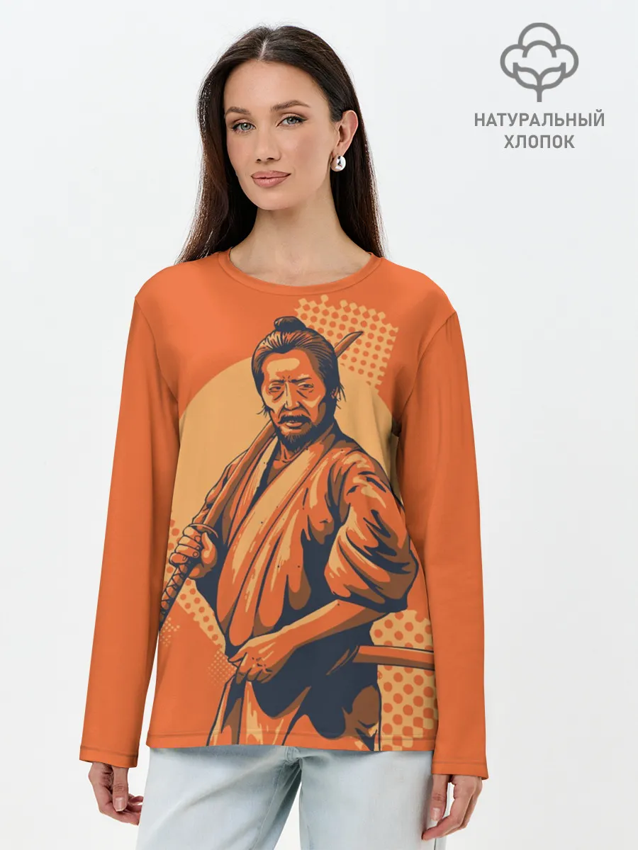 Лонгслив женский. Хлопок / Самурай