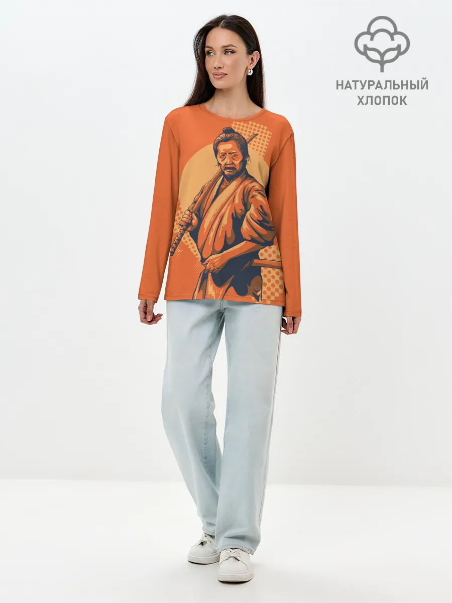 Лонгслив женский. Хлопок / Самурай