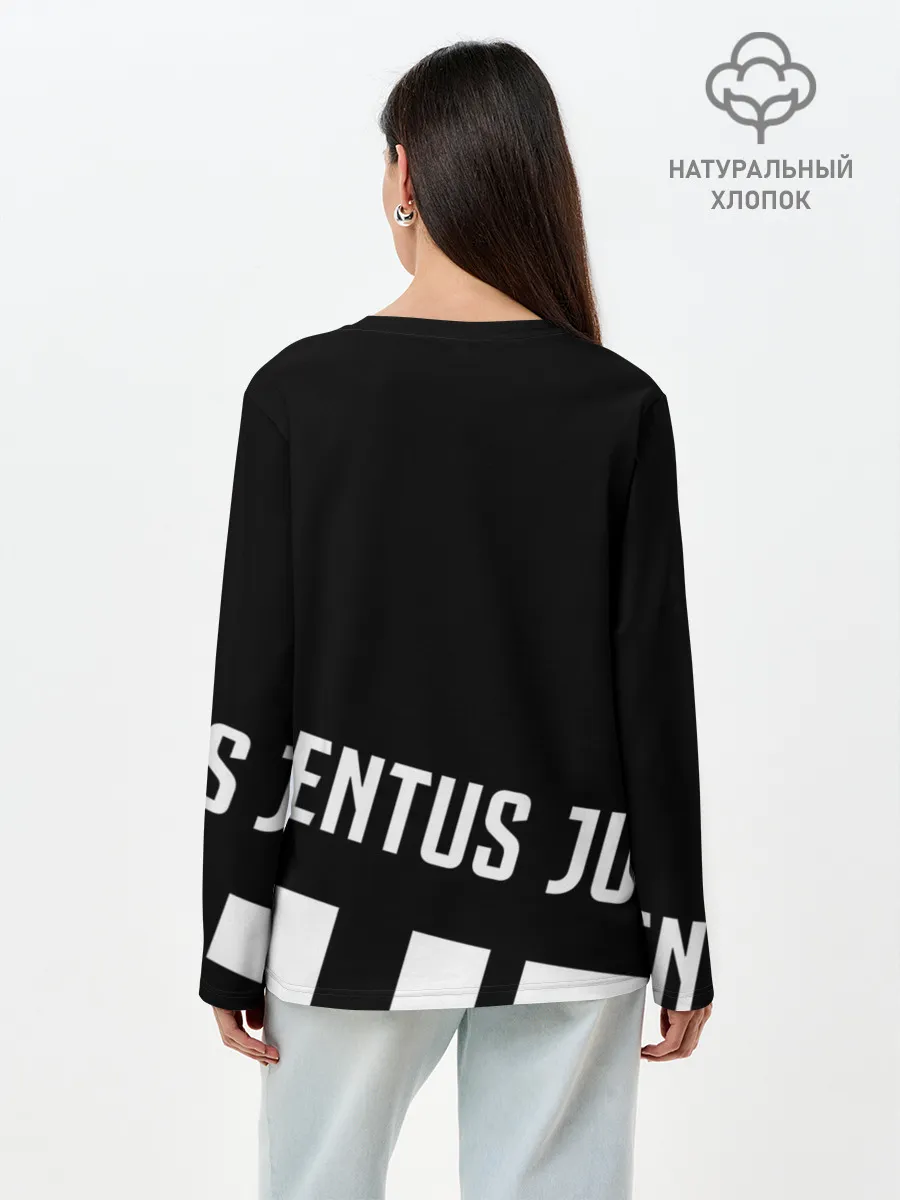 Лонгслив женский. Хлопок / КРИШТИАНУ РОНАЛДУ / JUVENTUS