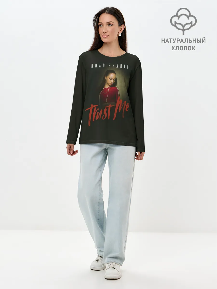 Лонгслив женский. Хлопок / Bhad Bhabie Trust me