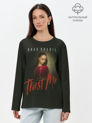 Лонгслив женский. Хлопок / Bhad Bhabie Trust me