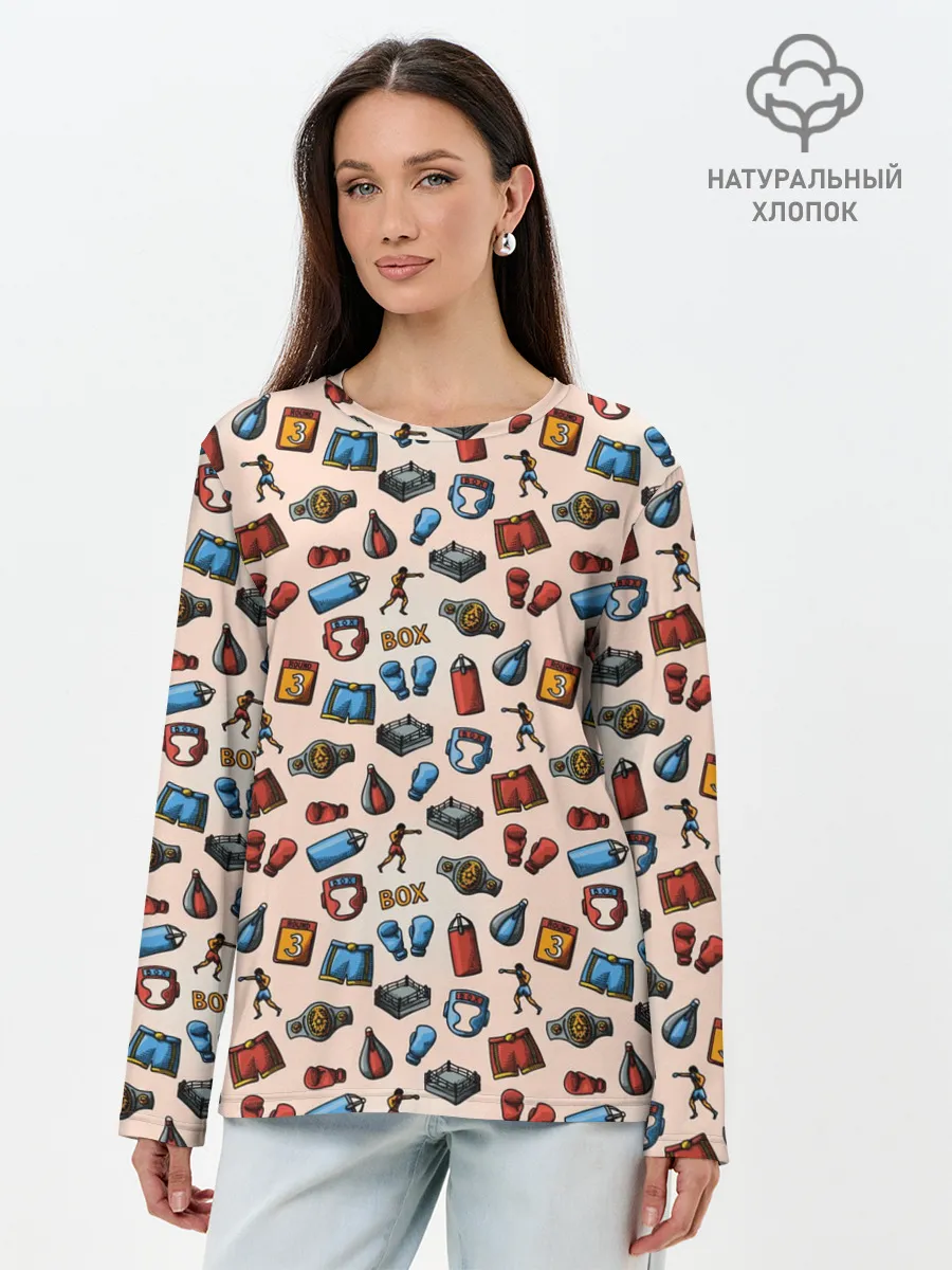 Лонгслив женский. Хлопок / Box