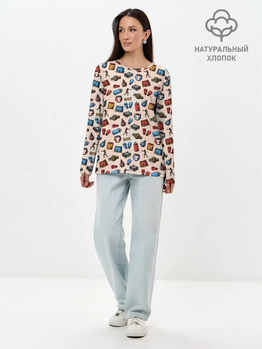 Лонгслив женский. Хлопок / Box
