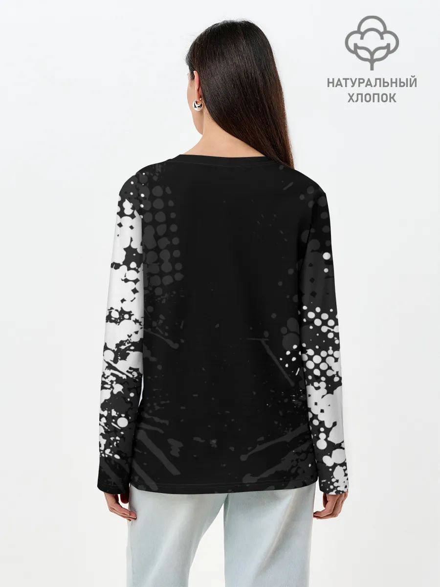 Лонгслив женский. Хлопок / КРИШТИАНУ РОНАЛДУ / ЮВЕНТУС