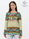 Лонгслив женский. Хлопок / АЛОХА ГАВАЙИ, ALOHA, SUMMER