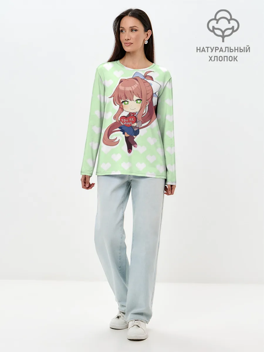 Лонгслив женский. Хлопок / Chibi Monika