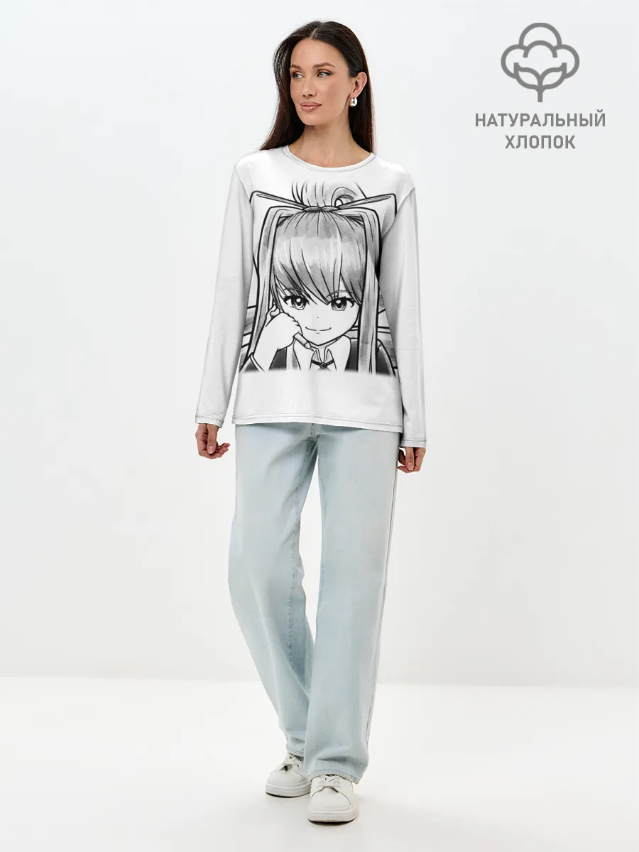 Лонгслив женский. Хлопок / Doki Doki Literature Club