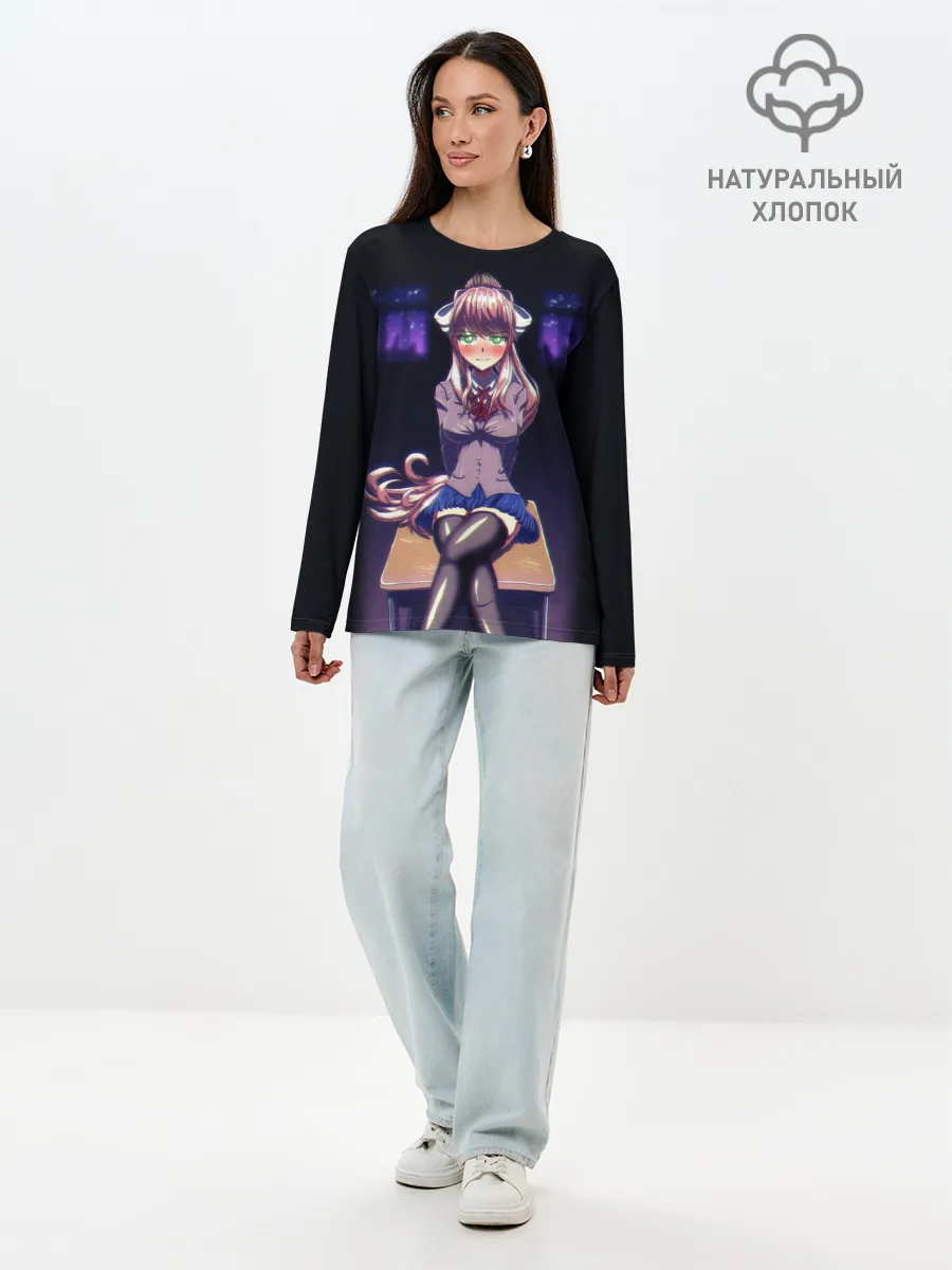 Лонгслив женский. Хлопок / МОНИКА