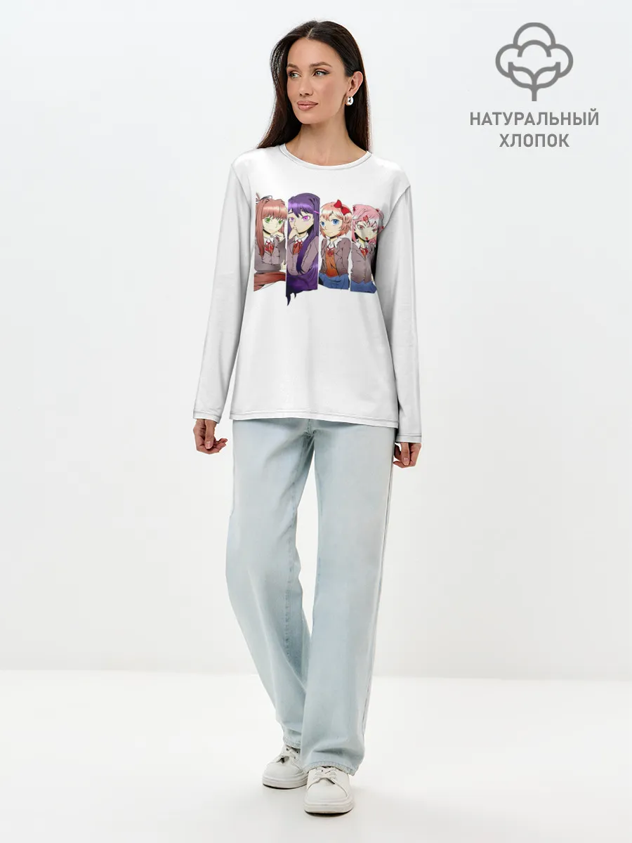 Лонгслив женский. Хлопок / Doki Doki Literature Club