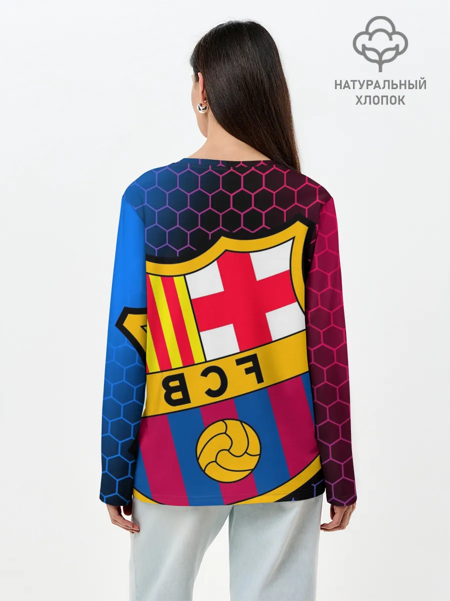 Лонгслив женский. Хлопок / ЛИОНЕЛЬ МЕССИ / BARCELONA