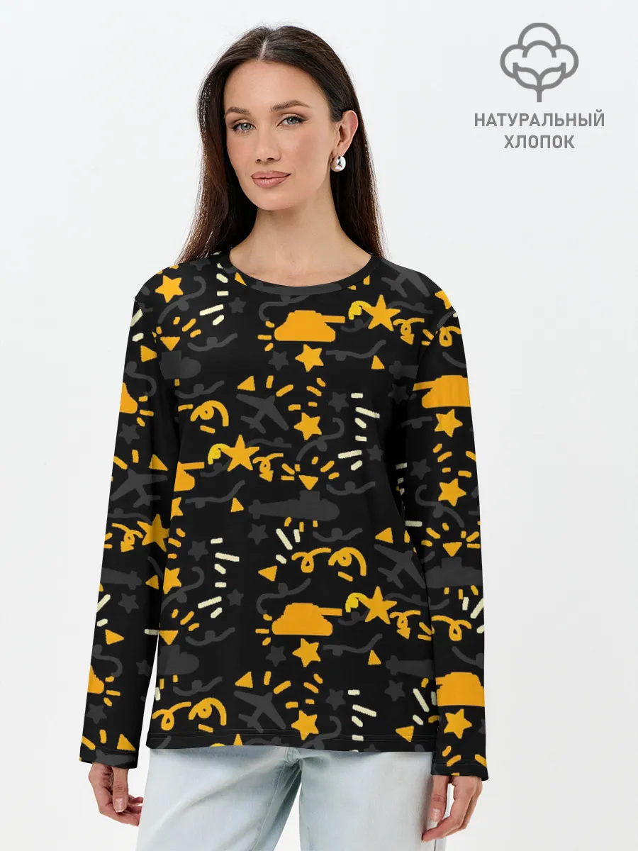 Лонгслив женский. Хлопок / День победы