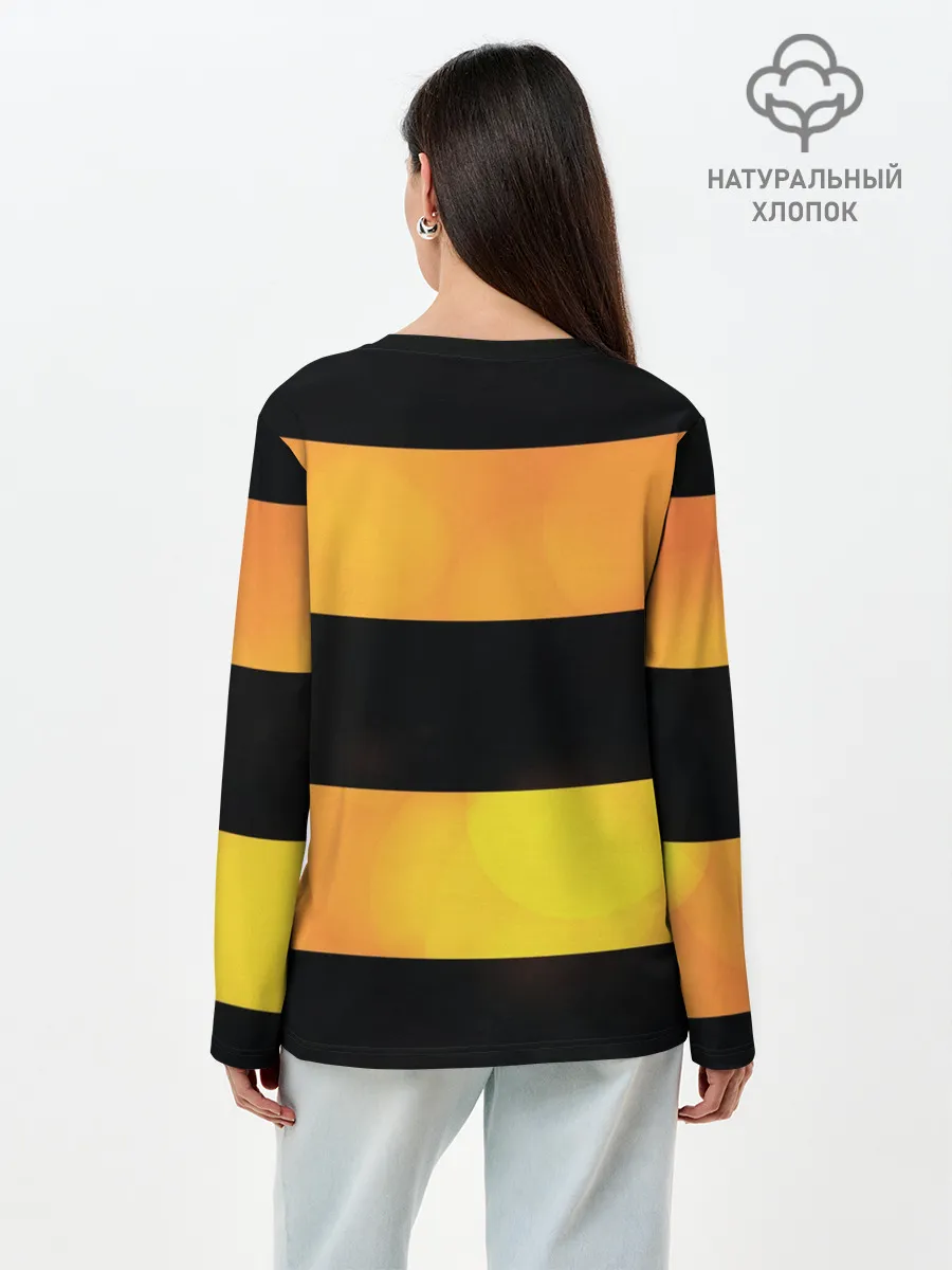 Лонгслив женский. Хлопок / Георгиевская лента