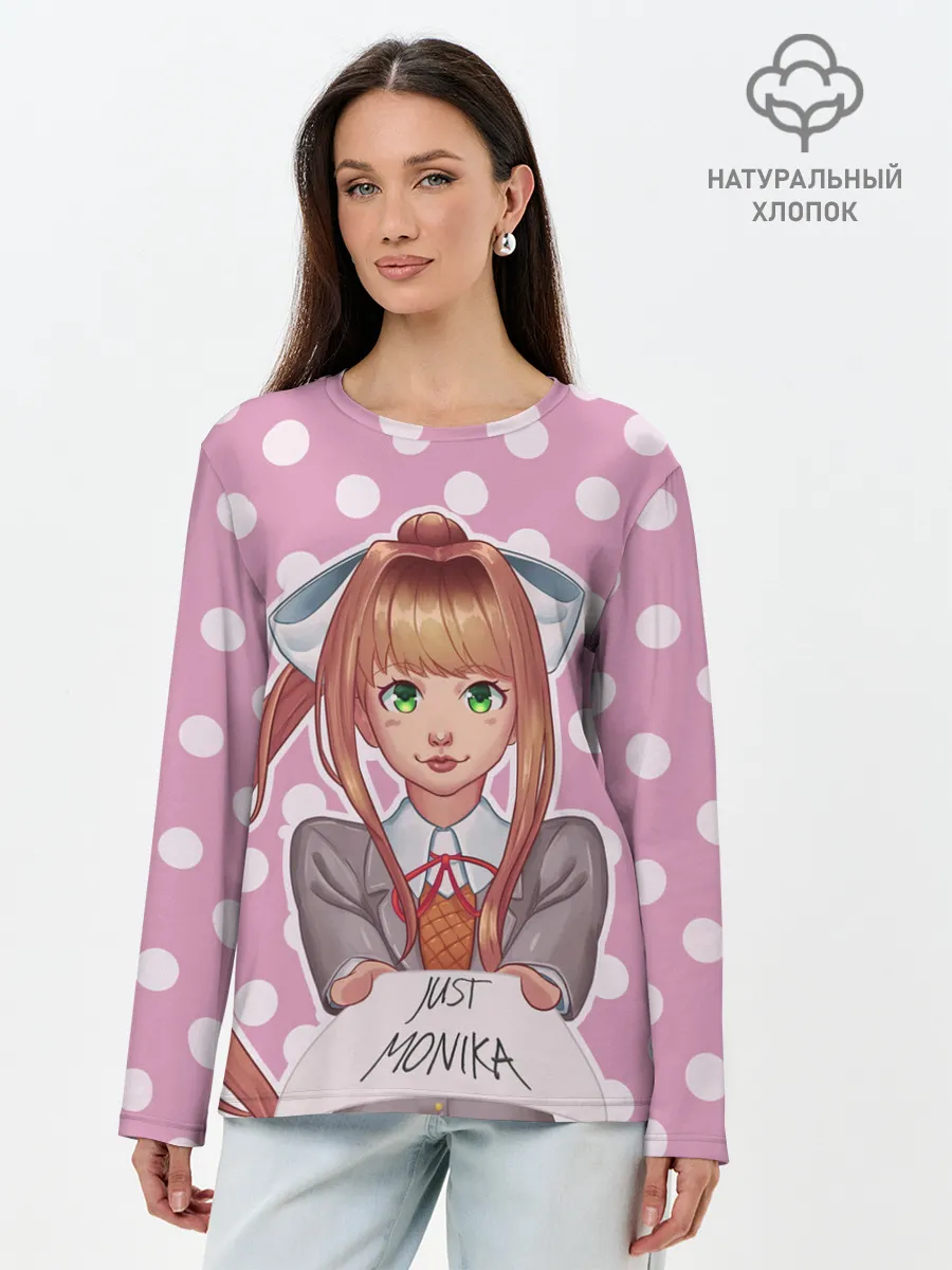 Лонгслив женский. Хлопок / Monika Pop Art