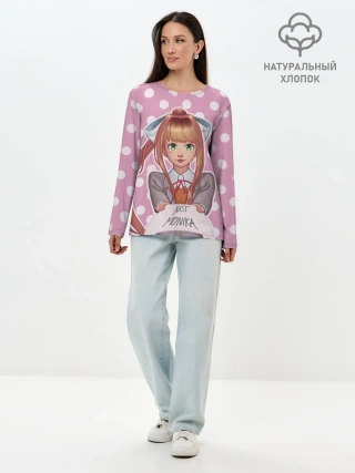 Лонгслив женский. Хлопок / Monika Pop Art