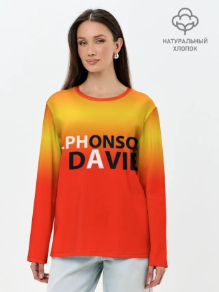 Лонгслив женский. Хлопок / Крутой футбол. Дейвис