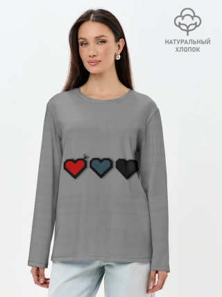 Лонгслив женский. Хлопок / The binding of isaac Lives