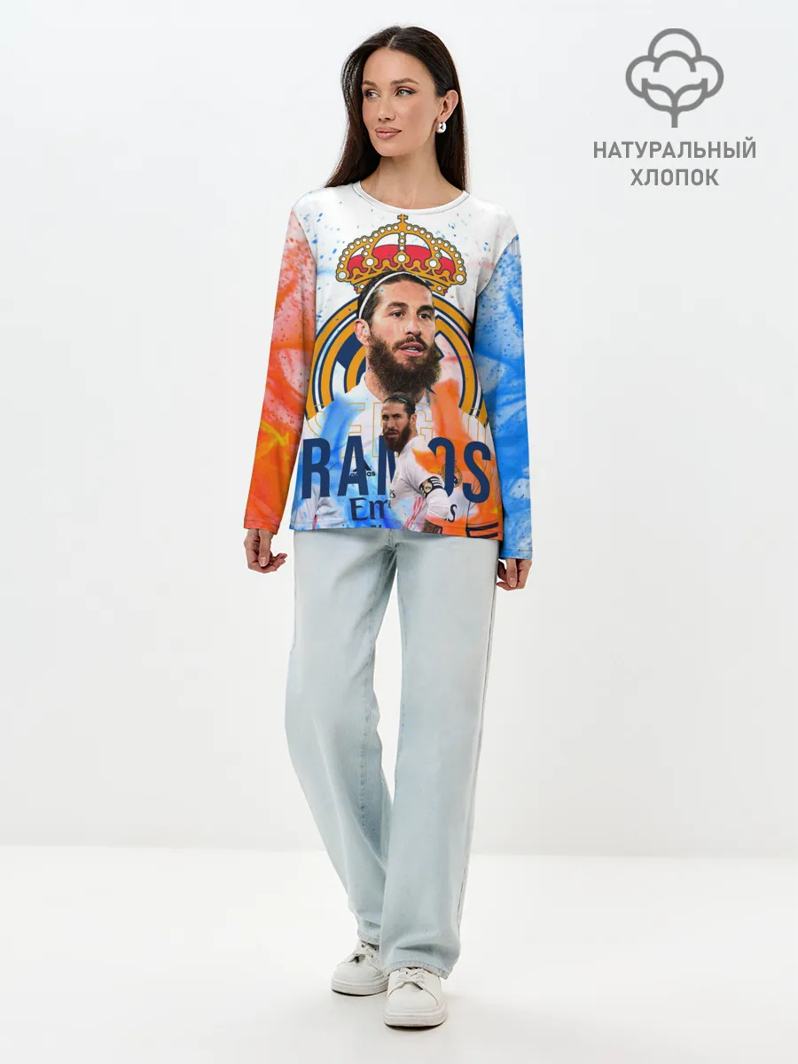 Лонгслив женский. Хлопок / SERGIO RAMOS / СЕРХИО РАМОС