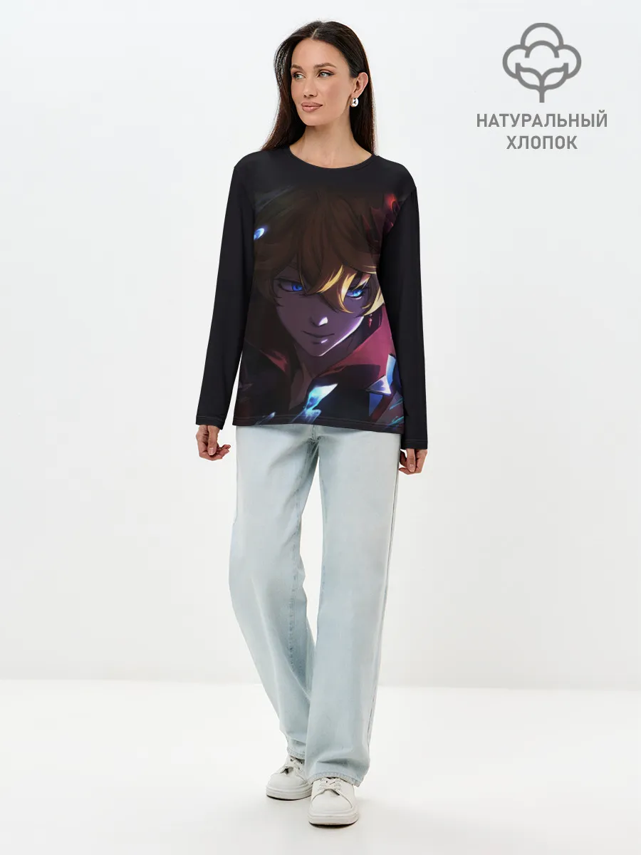Лонгслив женский. Хлопок / ТАРТАЛЬЯ - GENSHIN IMPACT