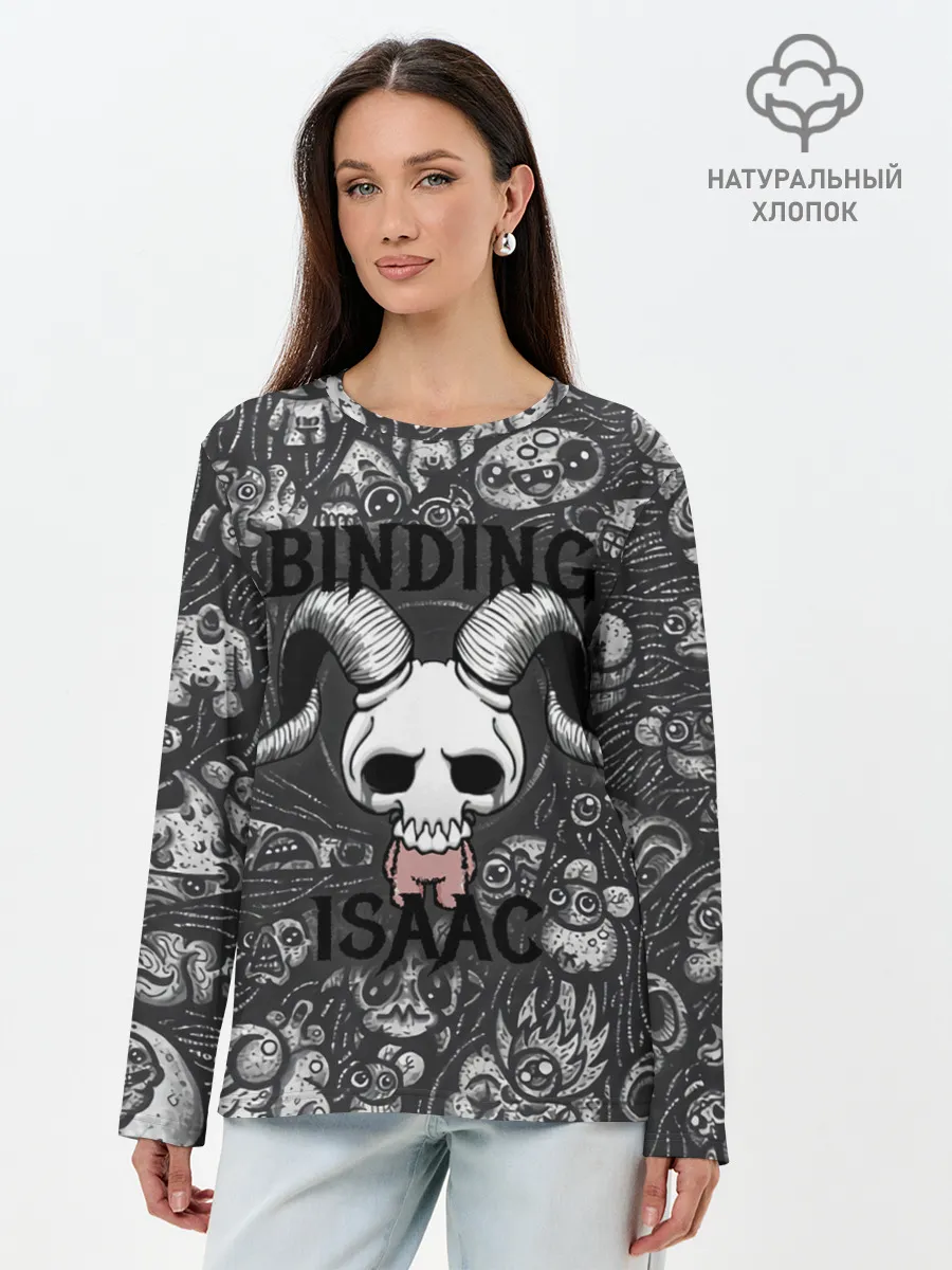 Лонгслив женский. Хлопок / Воронка Исаака