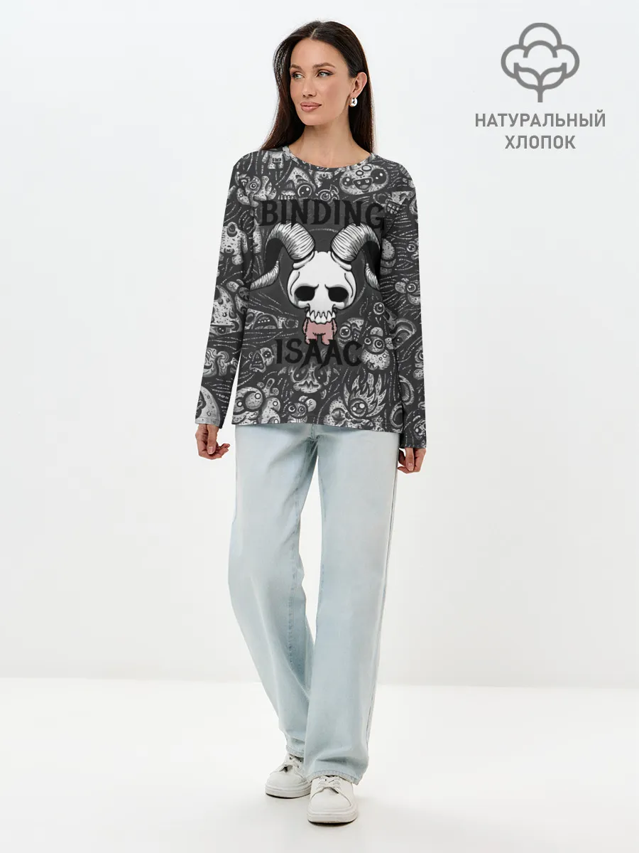 Лонгслив женский. Хлопок / Воронка Исаака