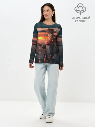 Лонгслив женский. Хлопок / Tartaglia art