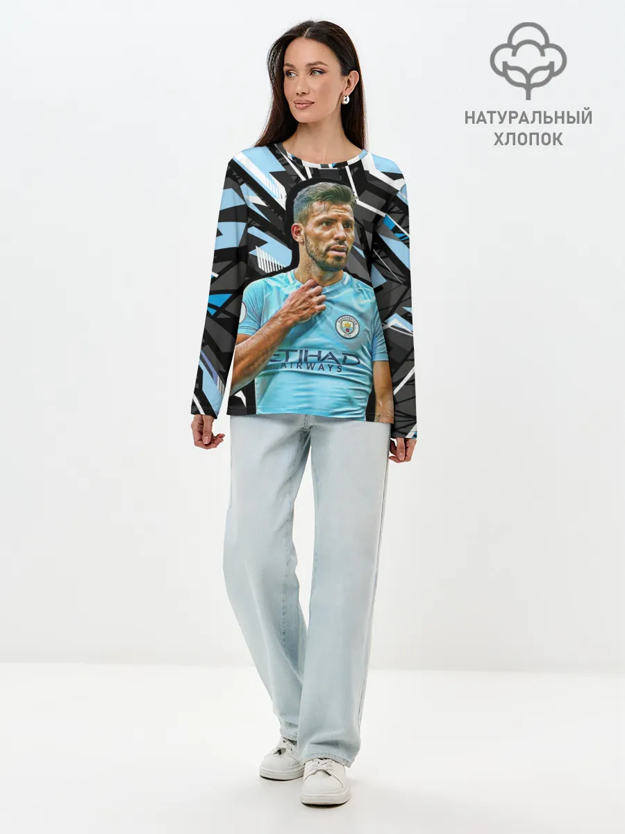 Лонгслив женский. Хлопок / Серхио Агуэро