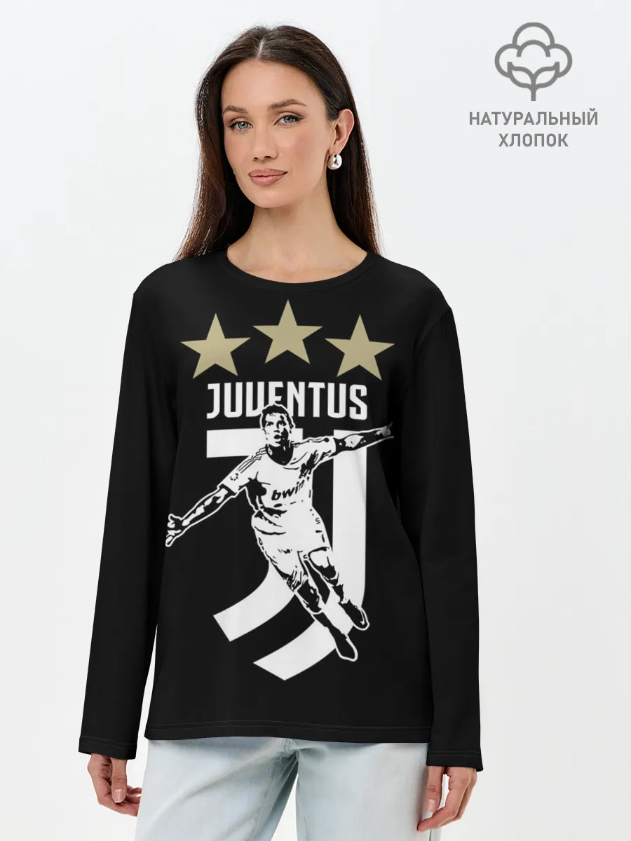 Лонгслив женский. Хлопок / Криштиану Роналду