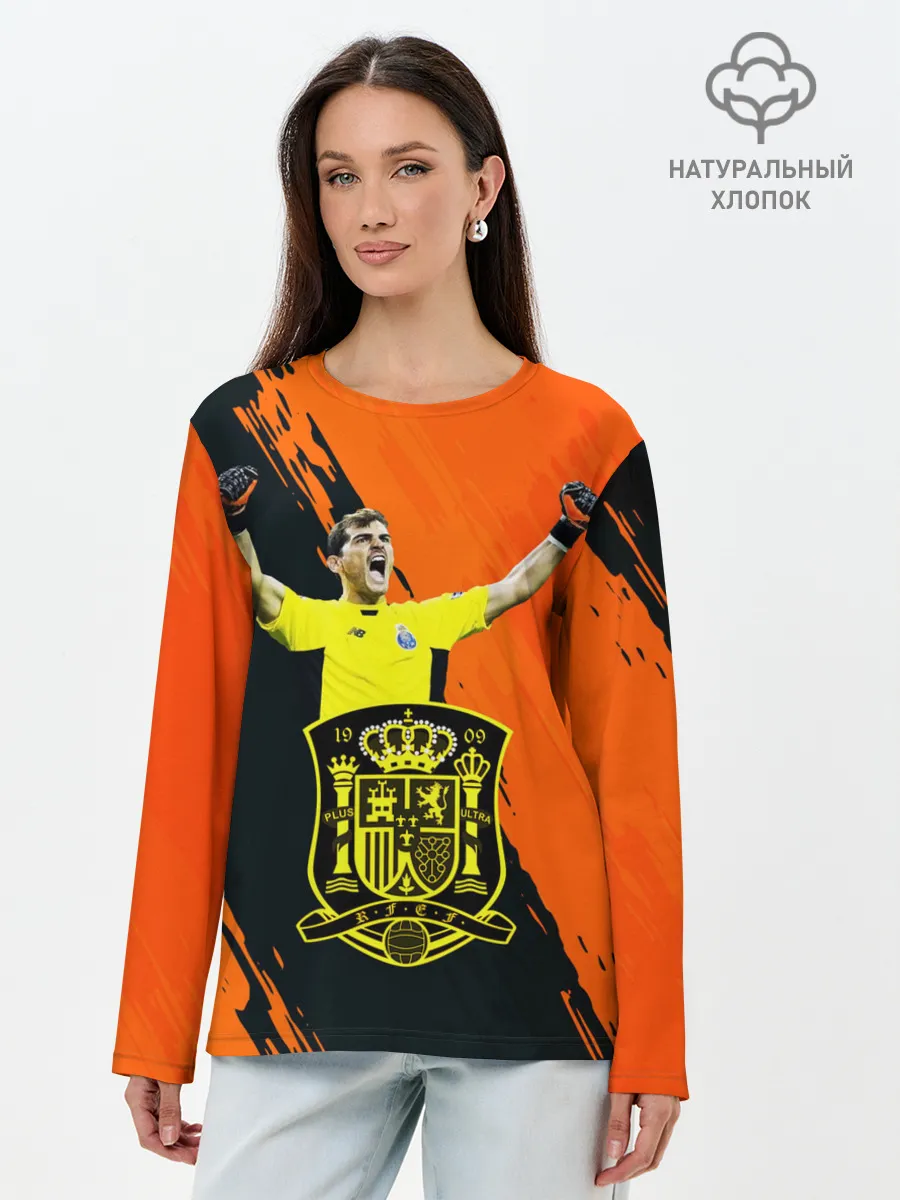 Лонгслив женский. Хлопок / Икер Касильяс/Iker Casillas