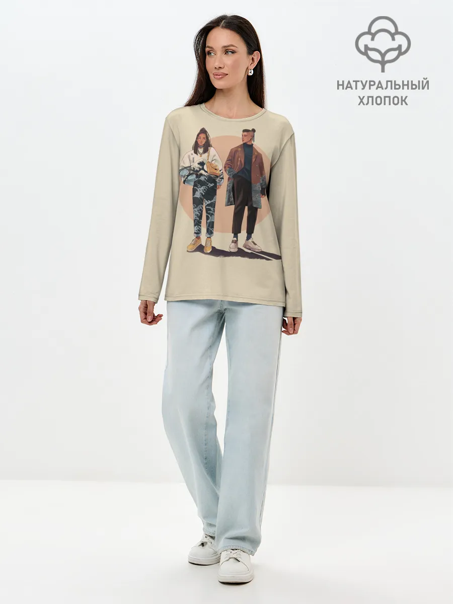 Лонгслив женский. Хлопок / Катара и Сокка