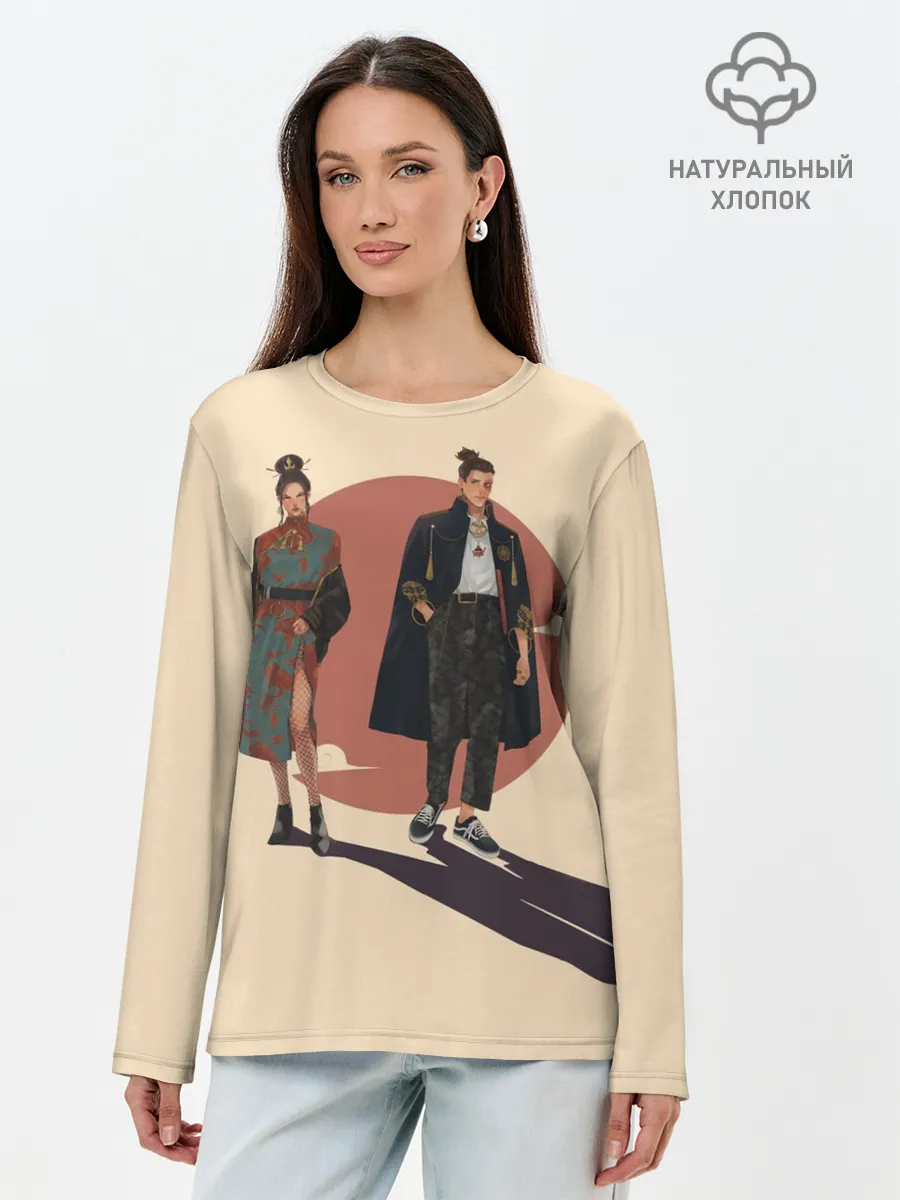 Лонгслив женский. Хлопок / Катара и Сокка