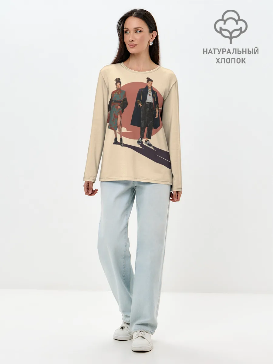 Лонгслив женский. Хлопок / Катара и Сокка