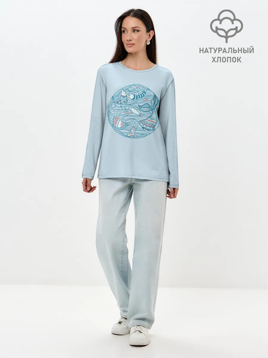 Лонгслив женский. Хлопок / Sea Circle