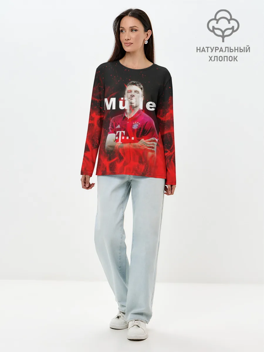 Лонгслив женский. Хлопок / ТОМАС МЮЛЛЕР / THOMAS MULLER
