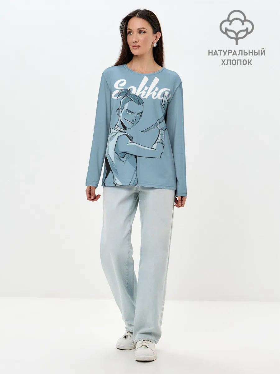 Лонгслив женский. Хлопок / Sokka