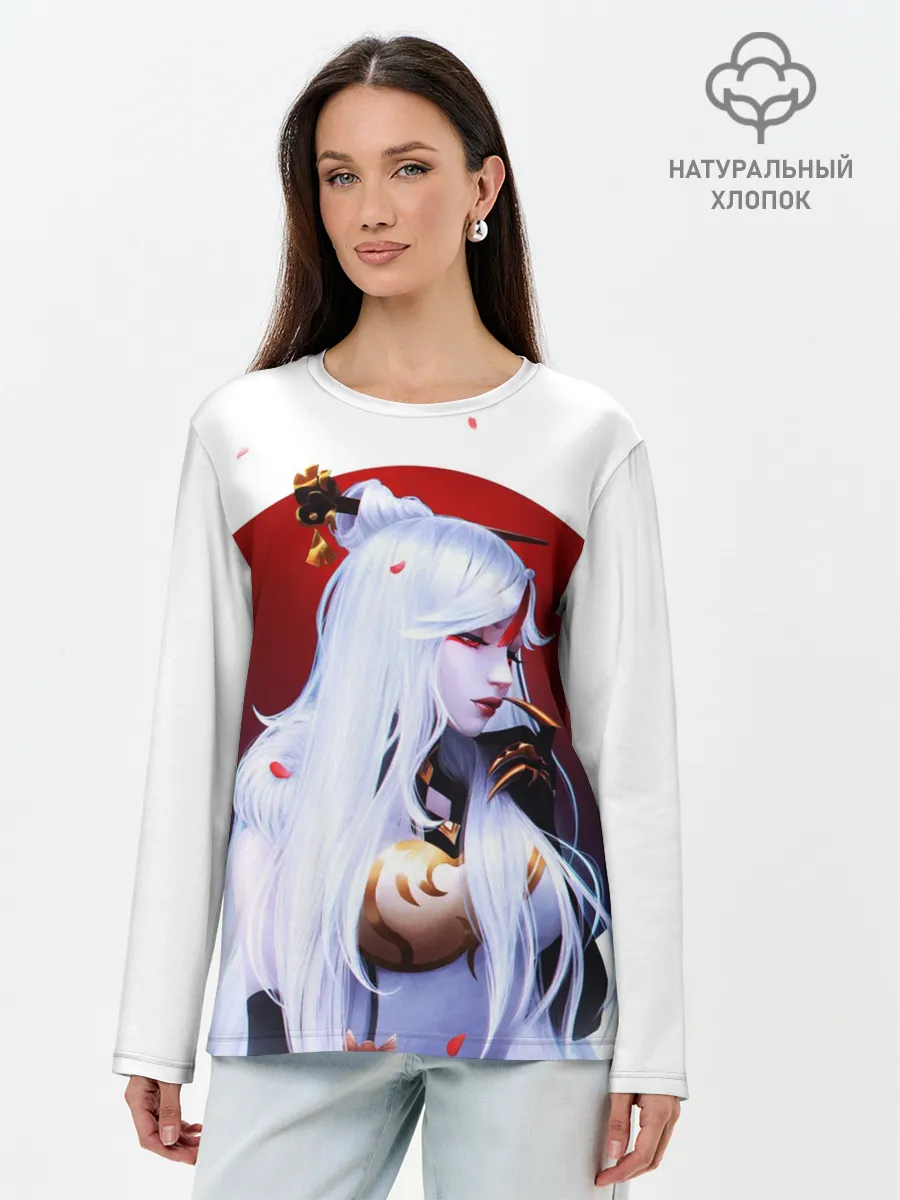 Лонгслив женский. Хлопок / GENSHIN IMPACT / НИН ГУАН