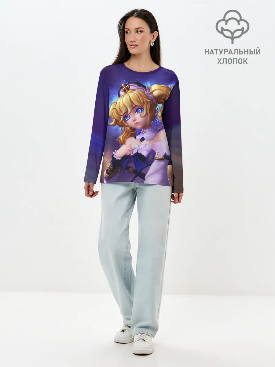 Лонгслив женский. Хлопок / GENSHIN IMPACT / BARBARA